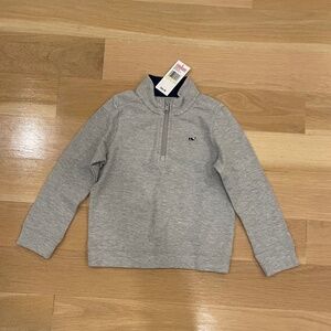 Kids Vineyard Vines Grey 3/4 Zip-up 4T - New with Tags